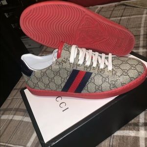 ace sneaker with gg print replica